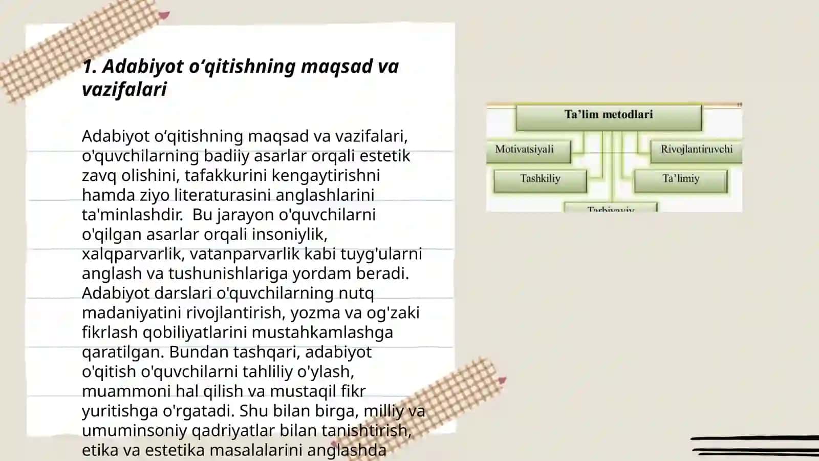 Adabiyot oʻqitish metodikasi 3