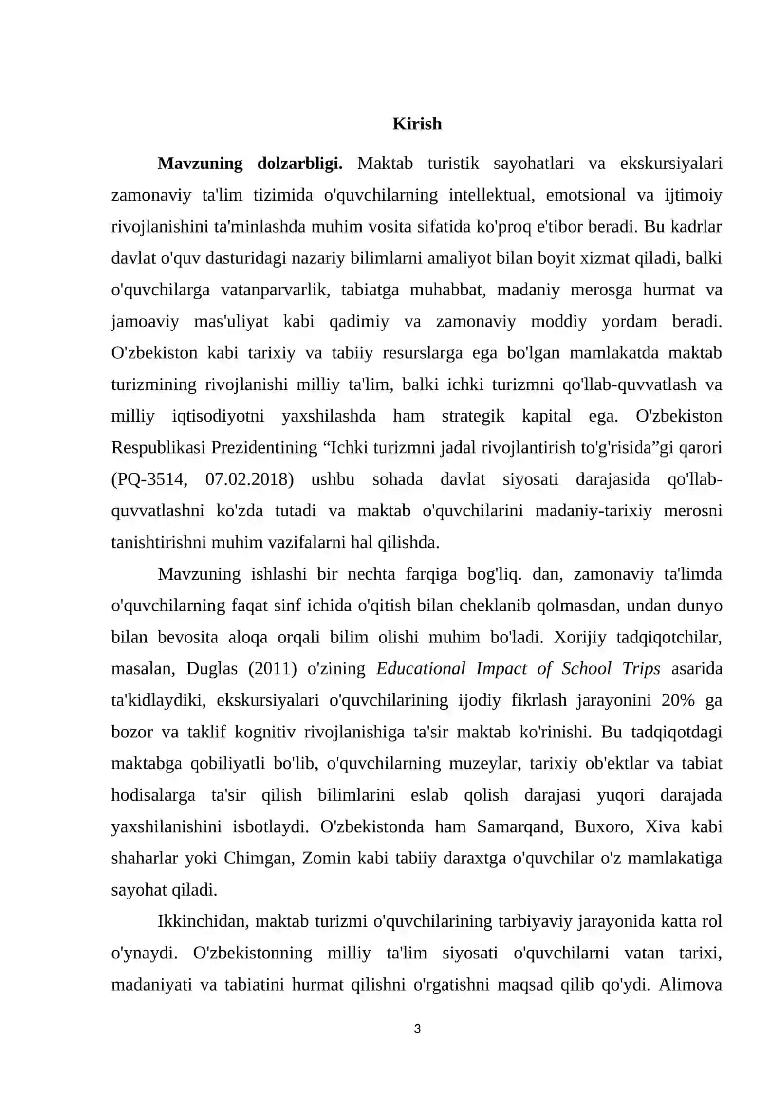 Maktab turistik sayohatlari va ekskursiyalari, tashkil etish va o‘tkazish 3