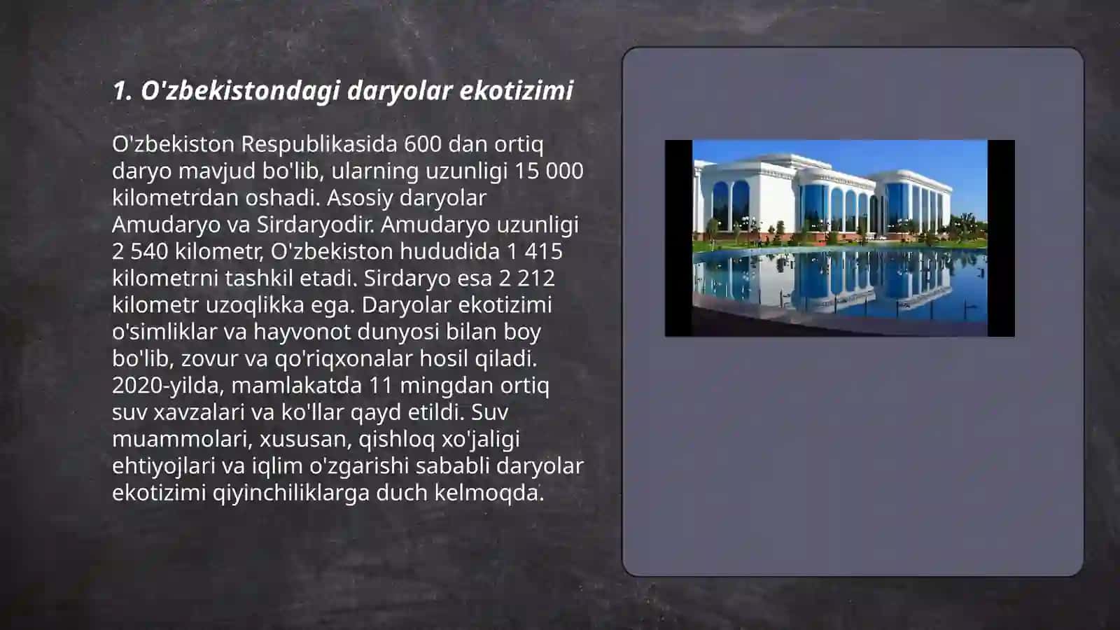 O'zbekistonning Suv Ekosistemalari 3
