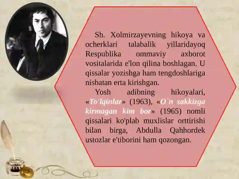 8-sinf adabiyot 47-49.Shukur Xolmirzayev hayoti va ijodi 3