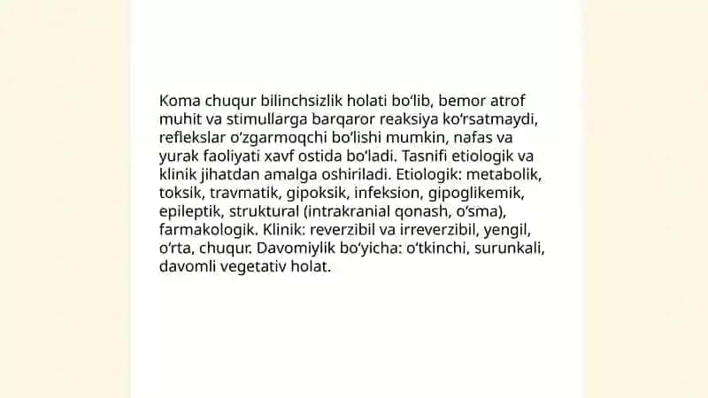 Koma xolati 3