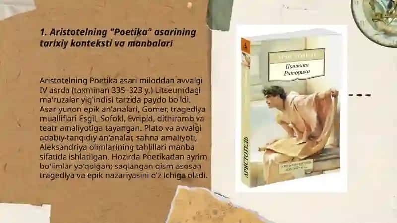 Aristotelning poetika asari va so'z san'ati 3