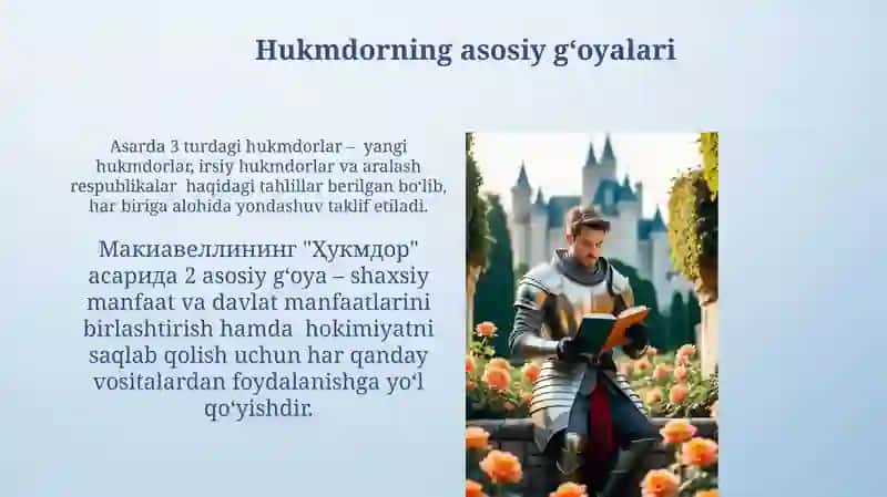 Makiavellning Xumkdor asari boʻyicha 3