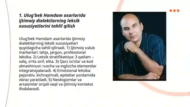 Ulug'bek Hamdam asari tilida ijtimoiy dialekt tahlili 3