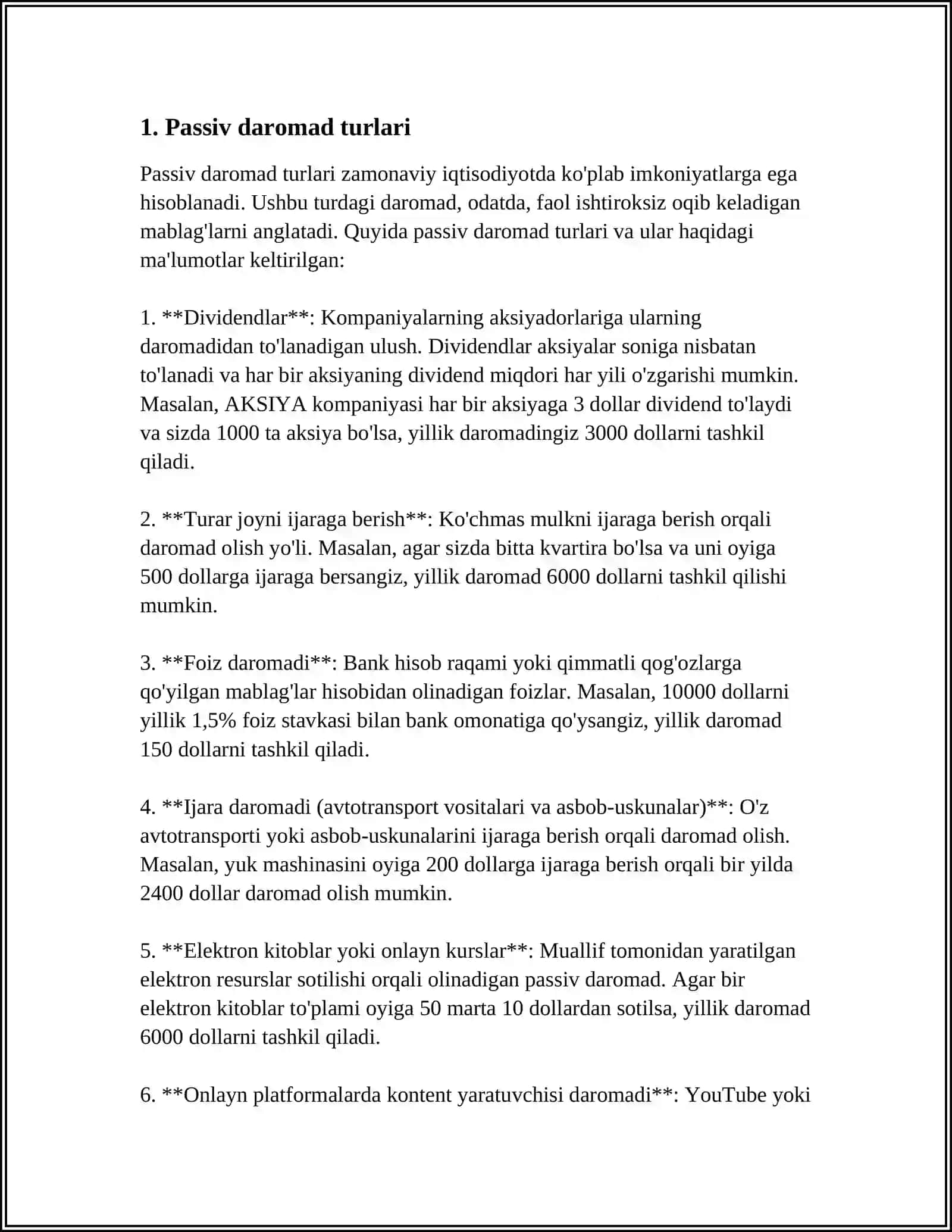 DAROMADLARNING TURLARI VA ULARNING TAN OLISH JARAYONI 3
