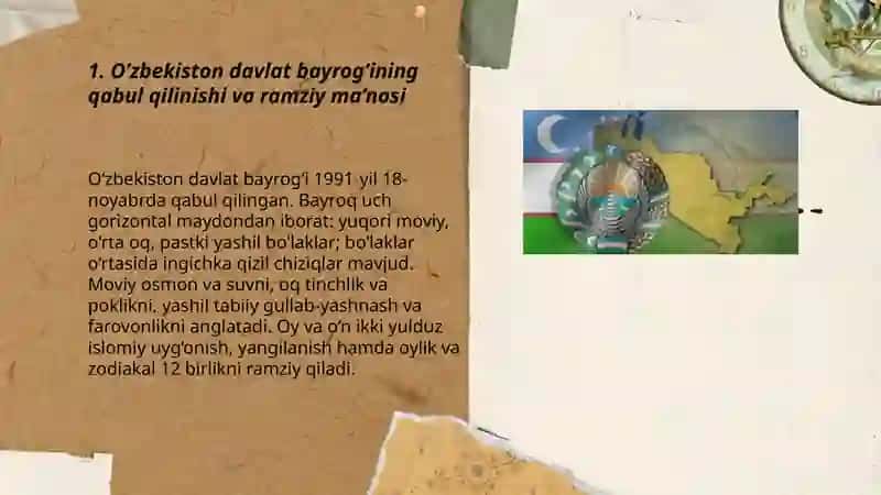 O’zbekistonning eng yangi tarixi: O’zbekiston davlat ramzlari 3