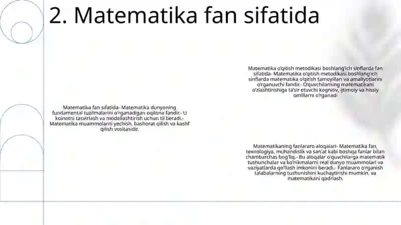 BoshlangʻIch Sinflarda Matematika OʻQitish Metodikasi Fan Sifatida 3