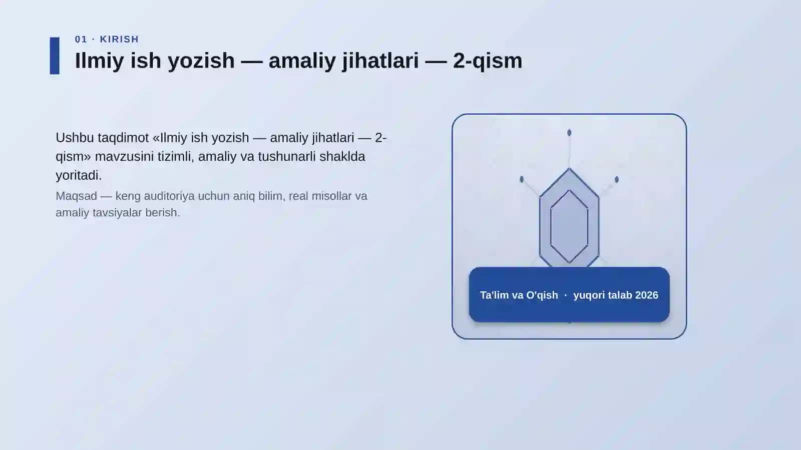 Ilmiy ish yozish — amaliy jihatlari — 2-qism 3
