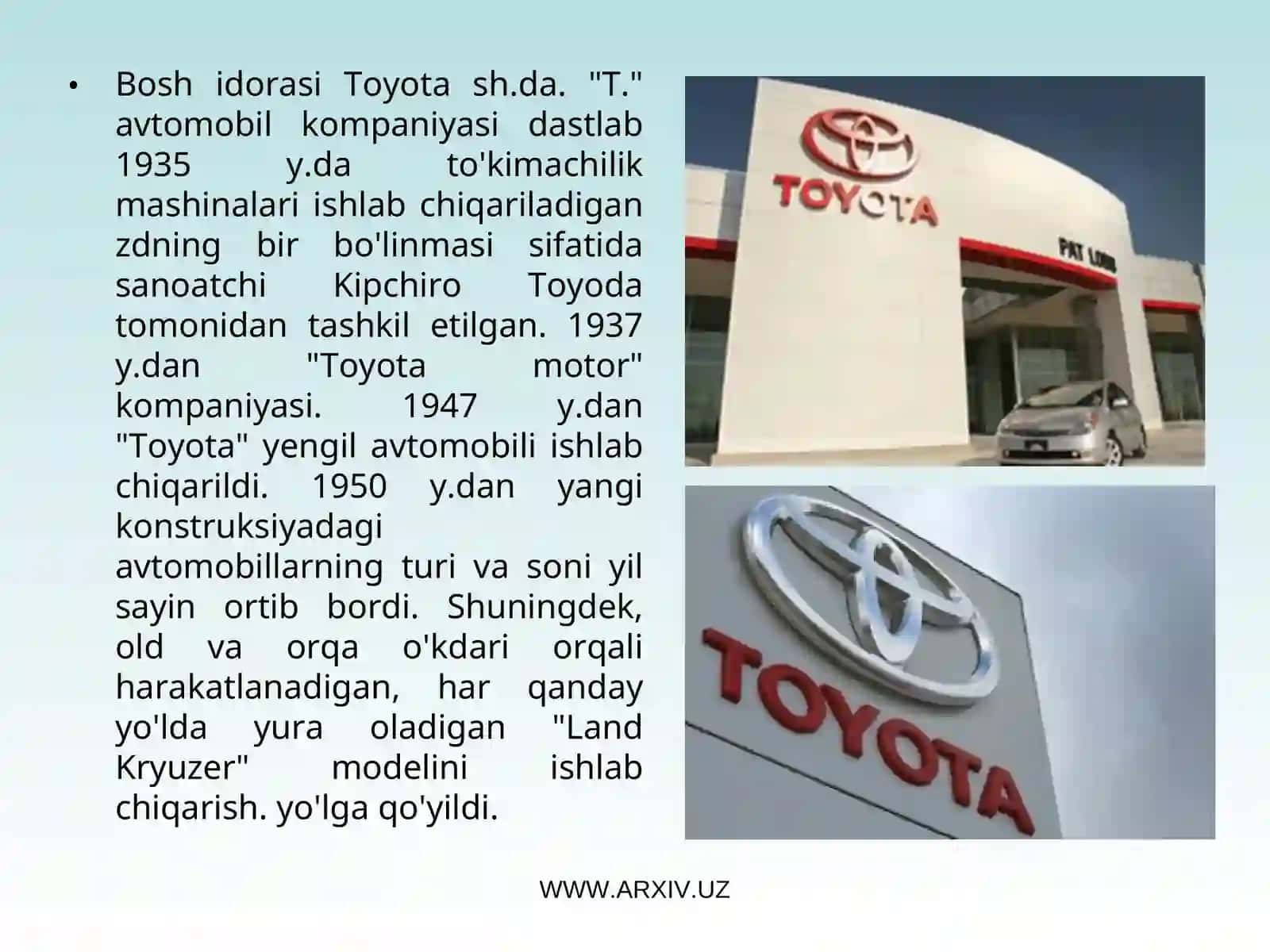 Toyota Korporatsiyasi 3