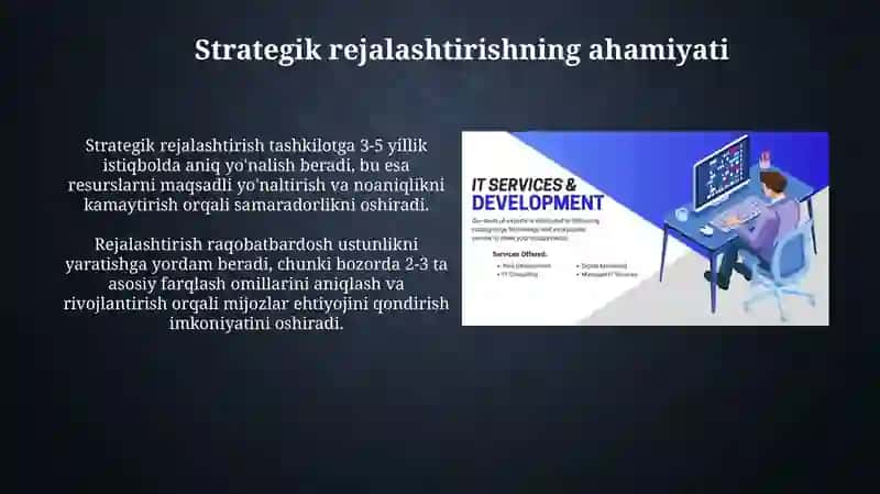 Strategik reja loyihasini ishlab chiqish 3