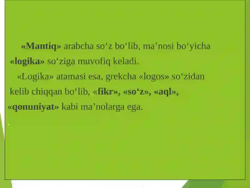 Falsafada mantiqning roli 3