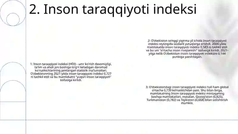 O'Zbekistonning Xalqaro Reytinglardagi Ko'Rsatgichi 3