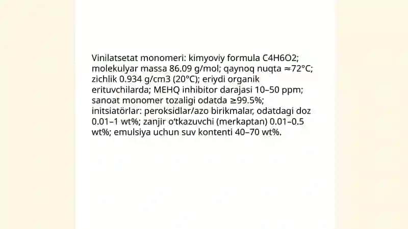 Polivinilatsetat olish texnologiyasi 3