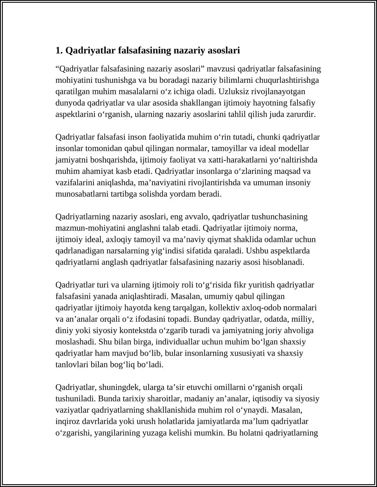 Qadriyatlar falsafasi 3