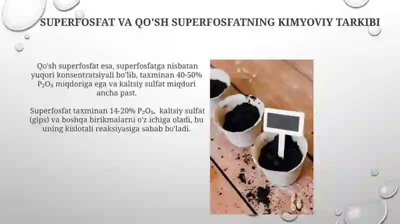 Superfosfat va Qo'sh Superfosfat 3