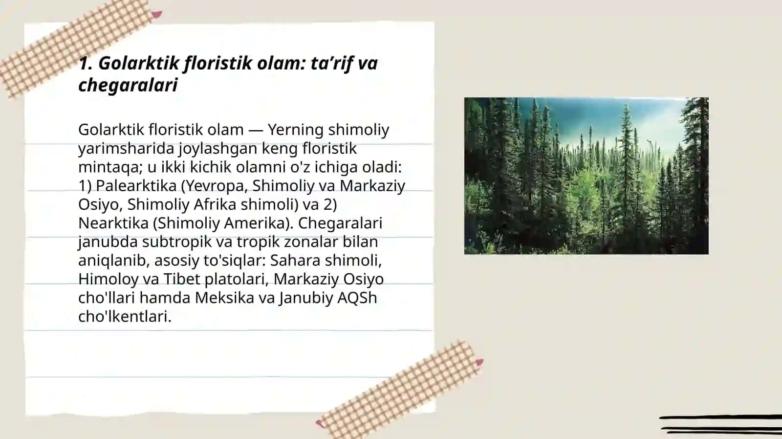 Golarktik floristik olami va uning kichik olamlari 3