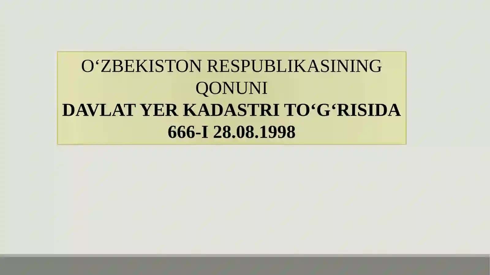 DAVLAT KADASTRLARI ASOSLARI 3