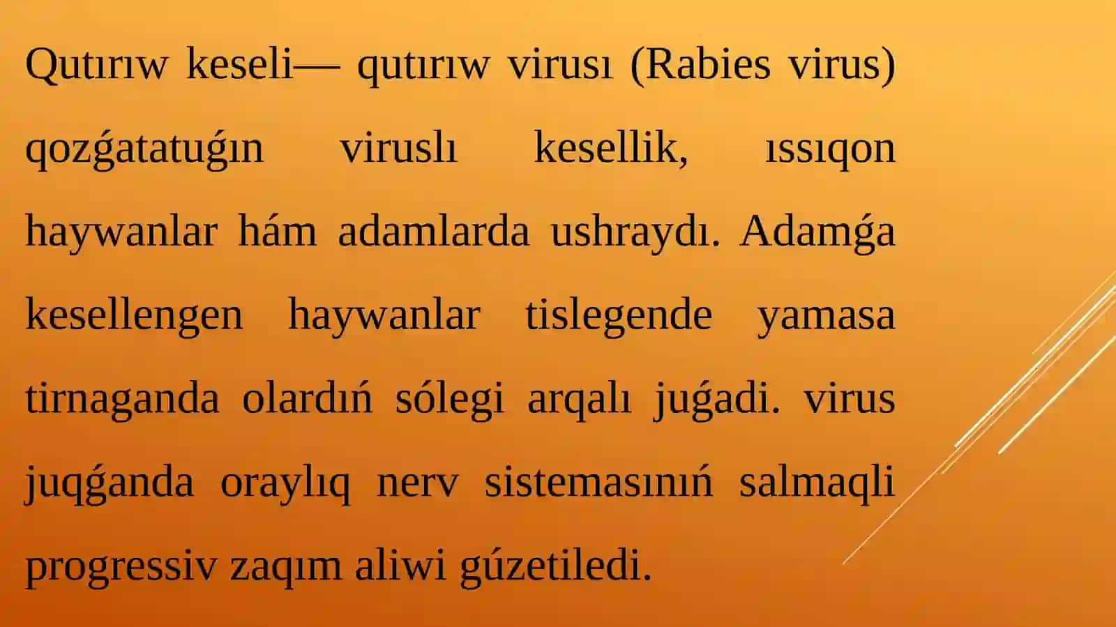 Qutırıw keseline diagnoz qoyiw 3