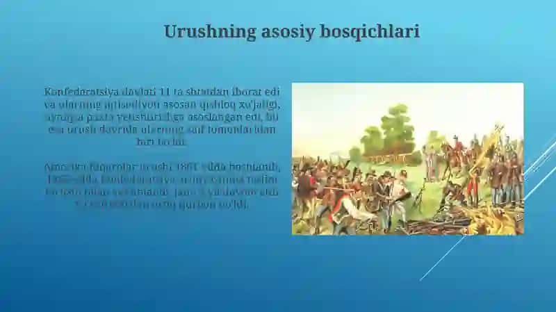 Aqsh Fuqarolar urushi va keyngi taraqqiyot 3