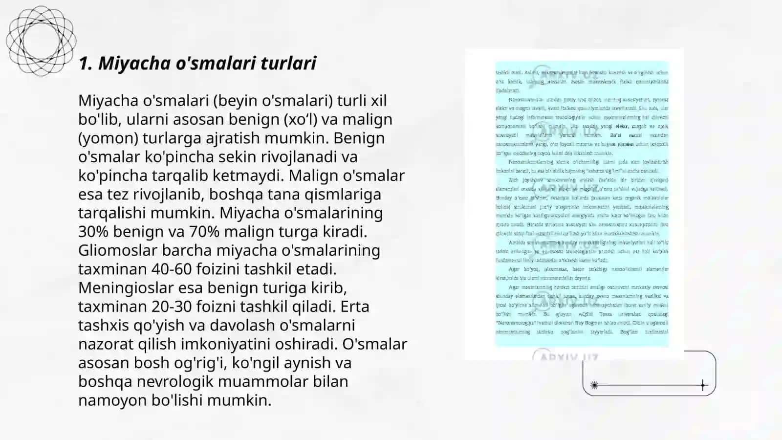 Miyacha õzaklari va ularning klinik ahamiyati 3