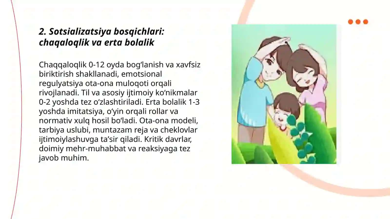Otalik va onalik psixalogiyasining oziga xos jixatlari 3