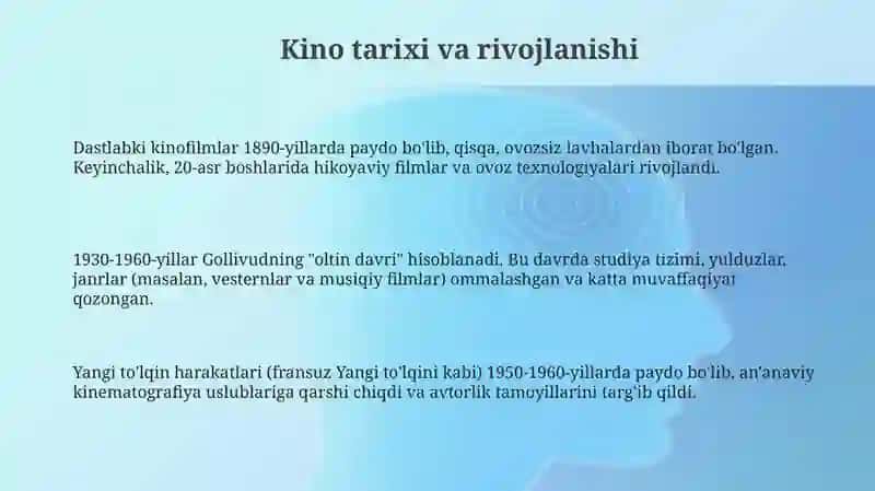 Kino tarixi va rivojlanishi 3