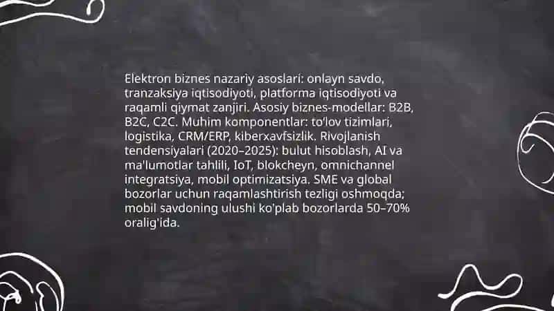 Elektron biznes va mobil tijorat texnologiyalari 3