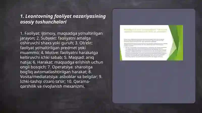 Leontovning faoliyat nazariyasi 3