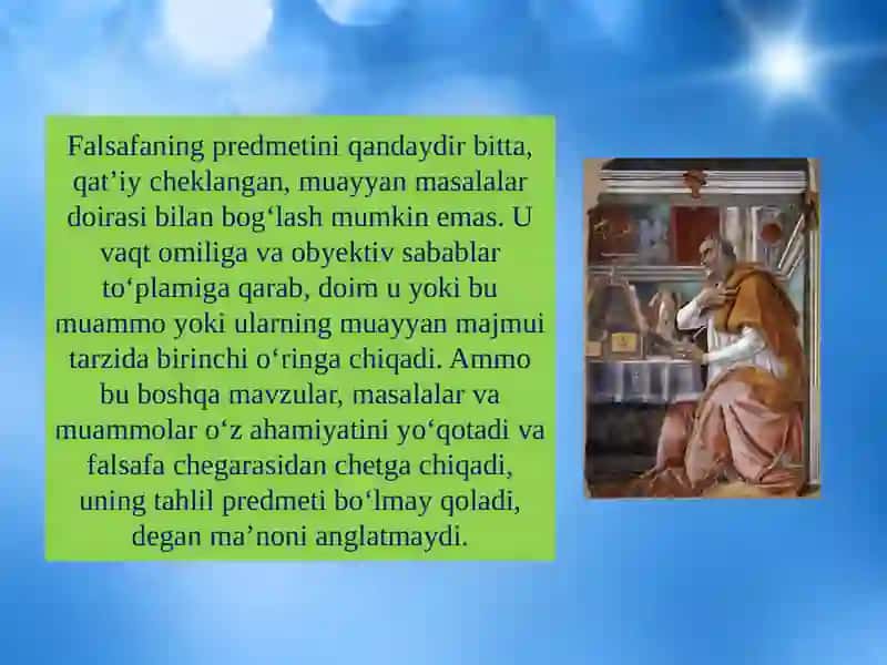 Falsafa fanining predmeti 3