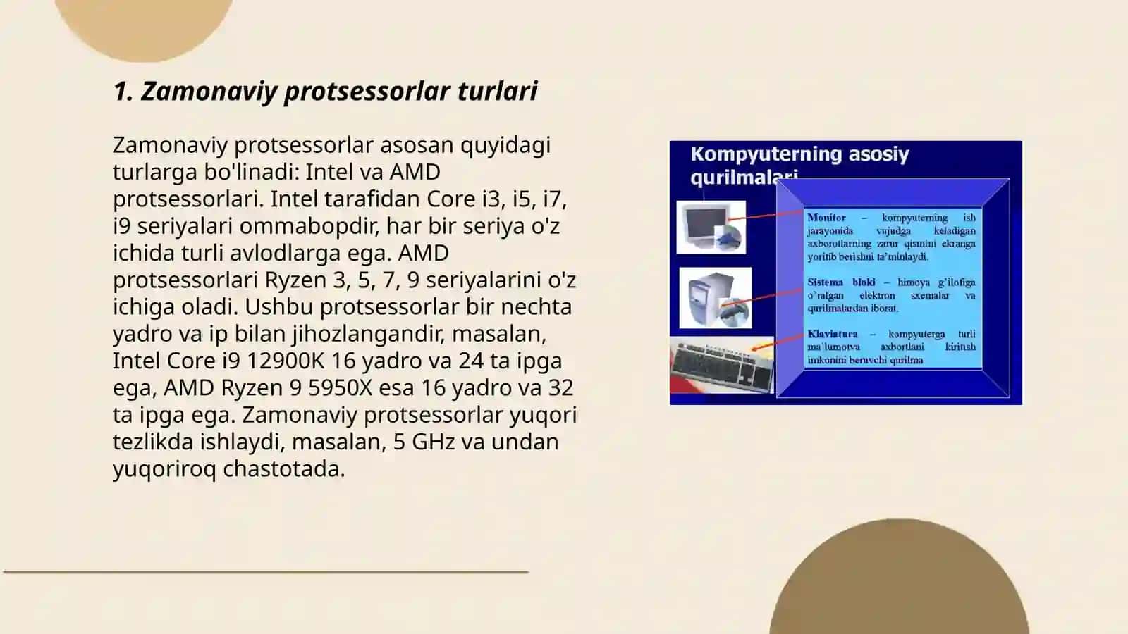 Shaxsiy kompyuterlar uchun zamonaviy texnik vositalar 3