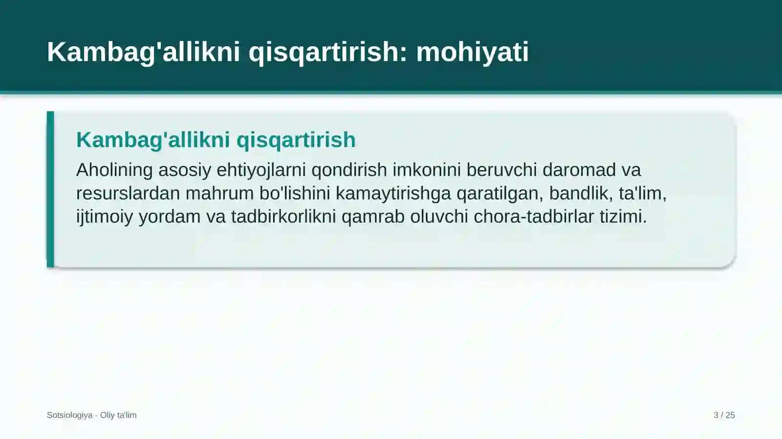 savdoda kambag'allikni qisqartirish 8766 3