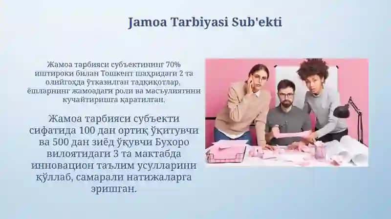 Jamoa Tarbiyasi Sub'ekti 3