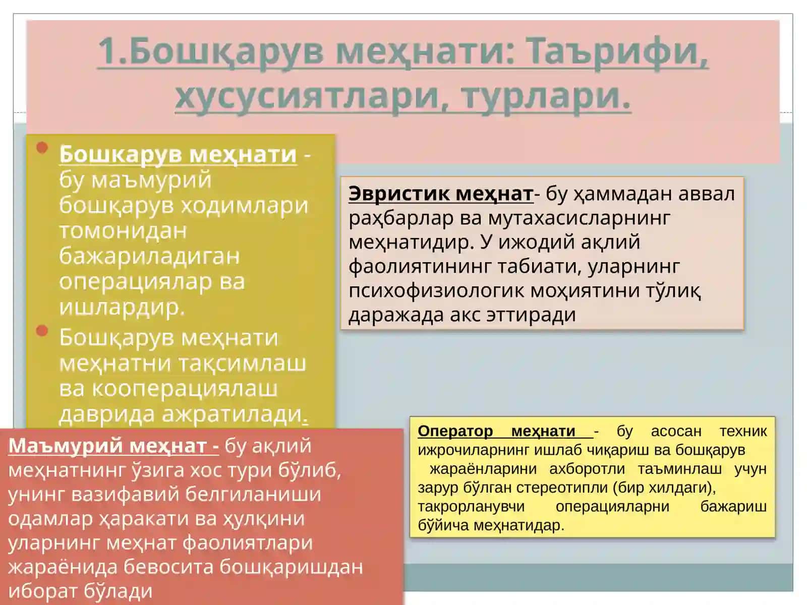 БОШҚАРУВ МЕҲНАТИНИ ТАШКИЛ ЭТИШ 3