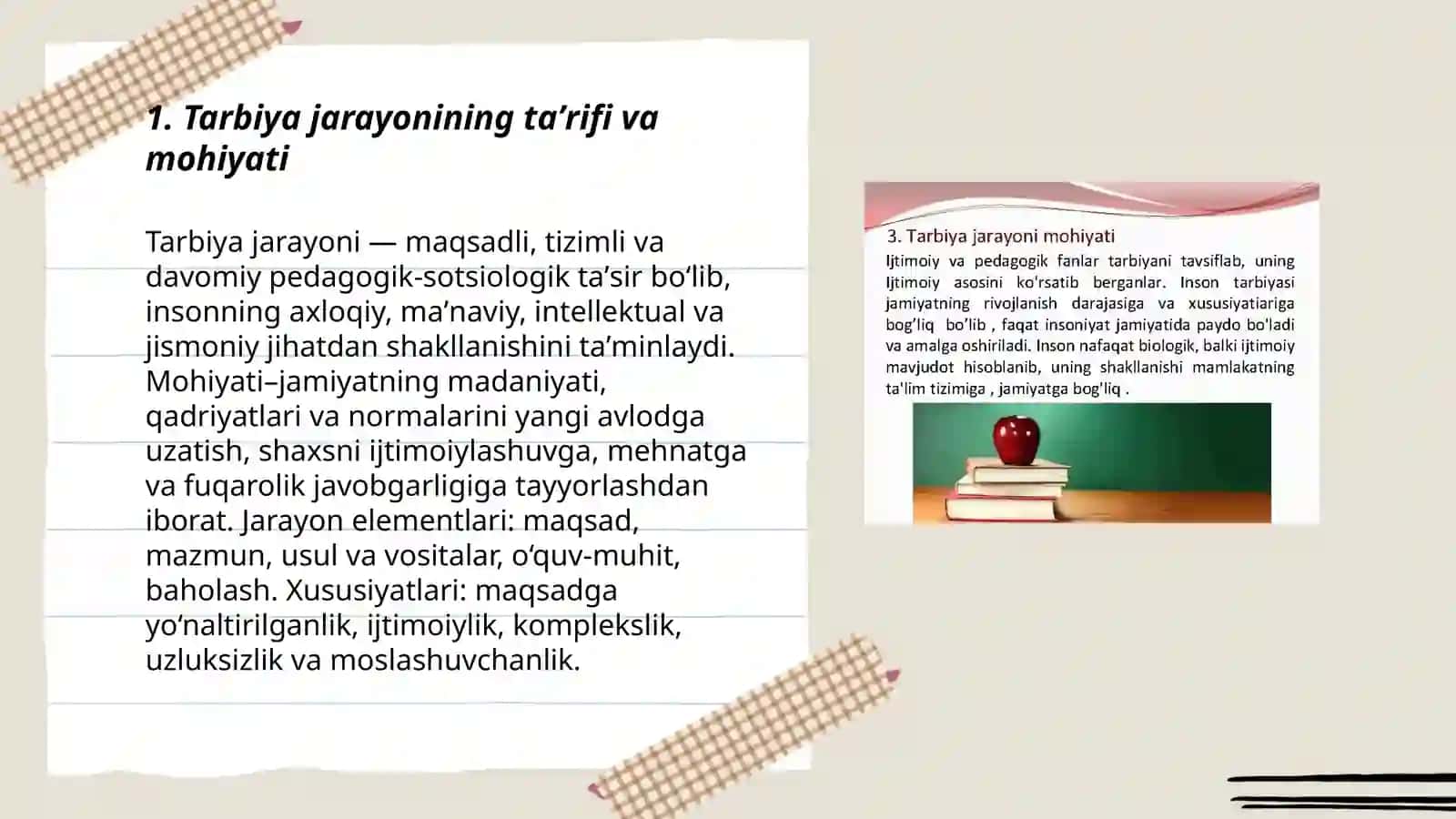Tarbiya jarayoning mazmuni VA mohiyati 3