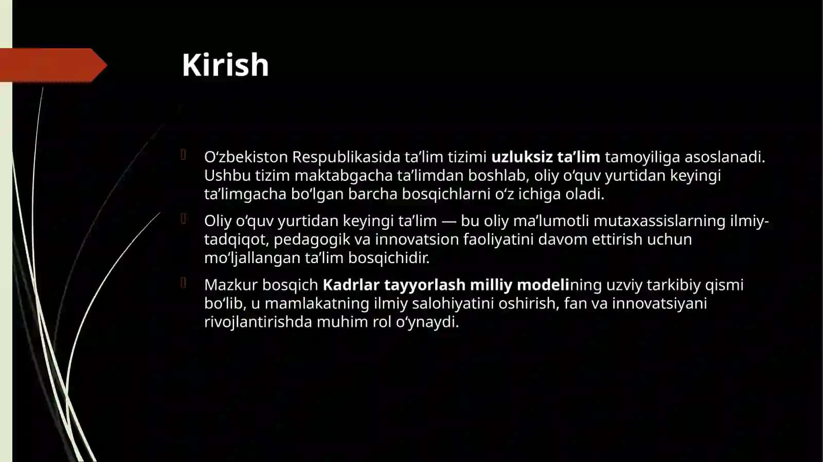 Oliy о‘quv yurtidan keyingi ta’lim 3