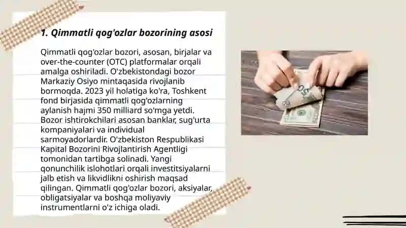 Qimmatli qogozlar bozori va pulga talab 3