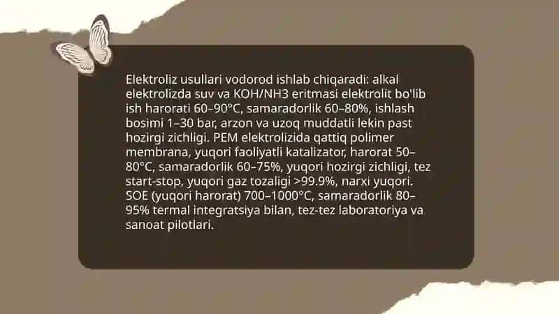 Vodorod olish texnologiyasi 3