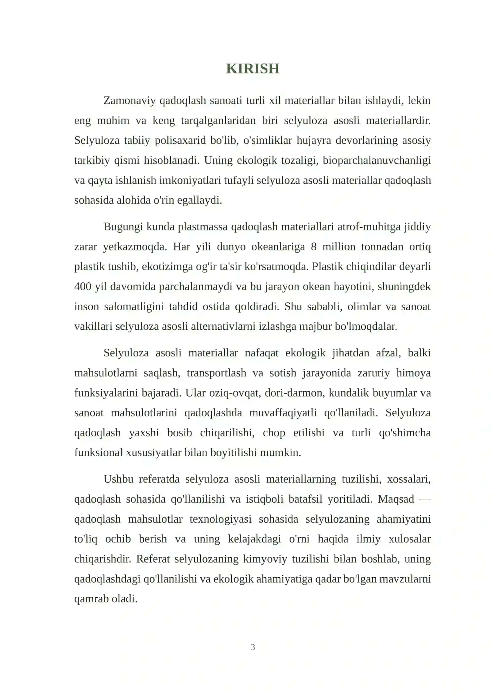 SELYULOZA ASOSLI MATERIALLAR 3