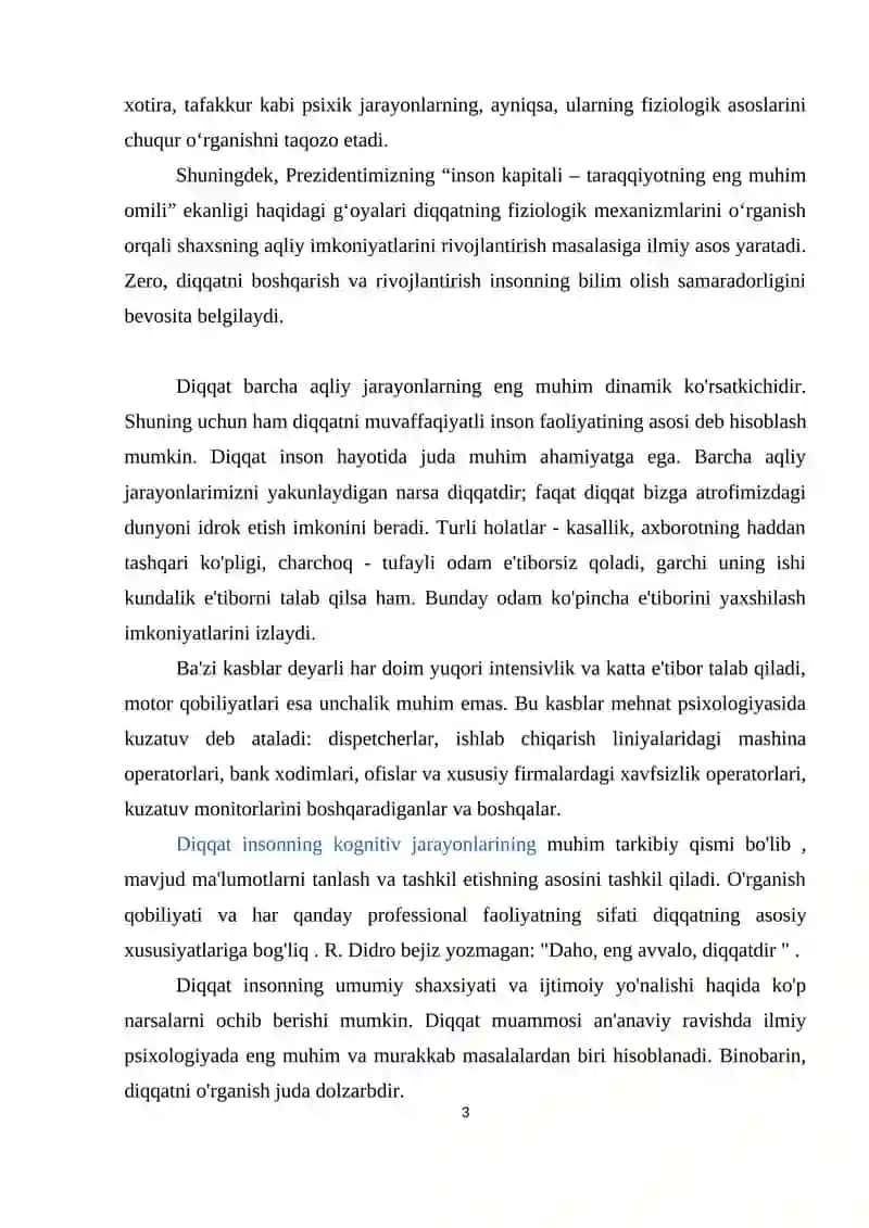 Diqqatning fiziologik mehanizmlari 3
