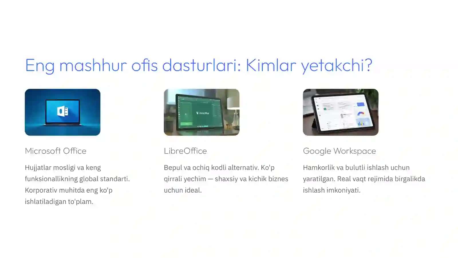 Oddiy matn muharrirlari va dastlabki elektron jadvallar 3