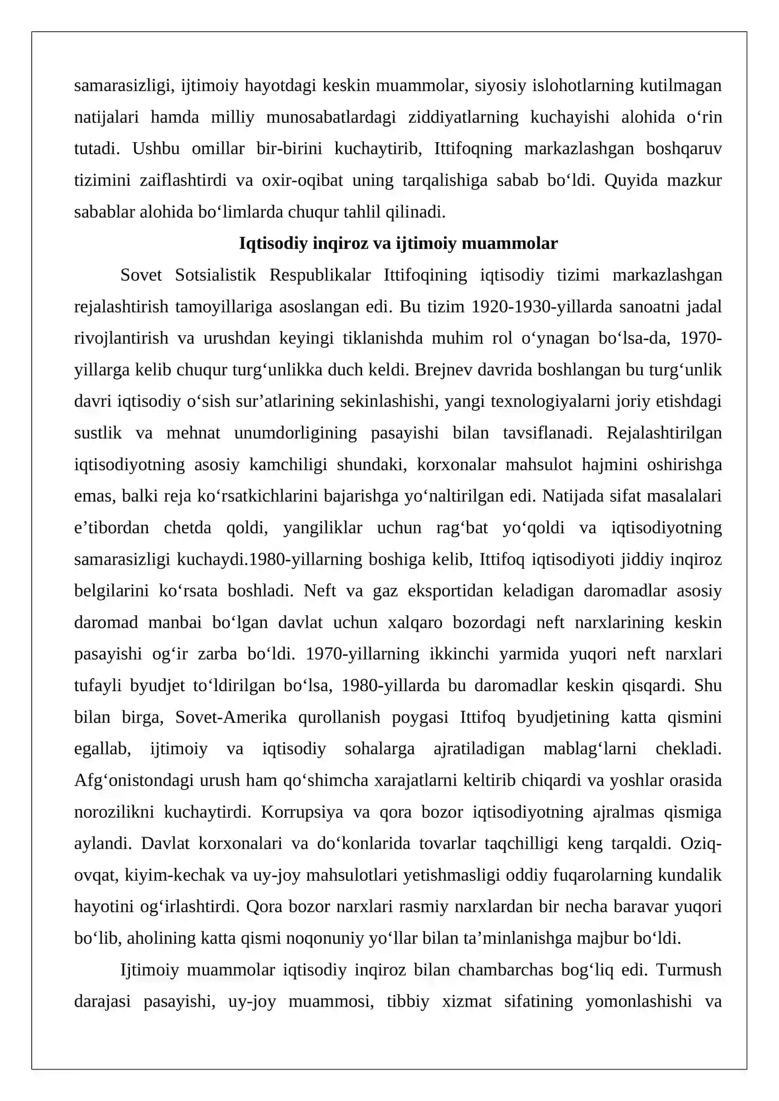 SSSR parchalanishi va Rossiya Federatsiyasining shakllanishi 3