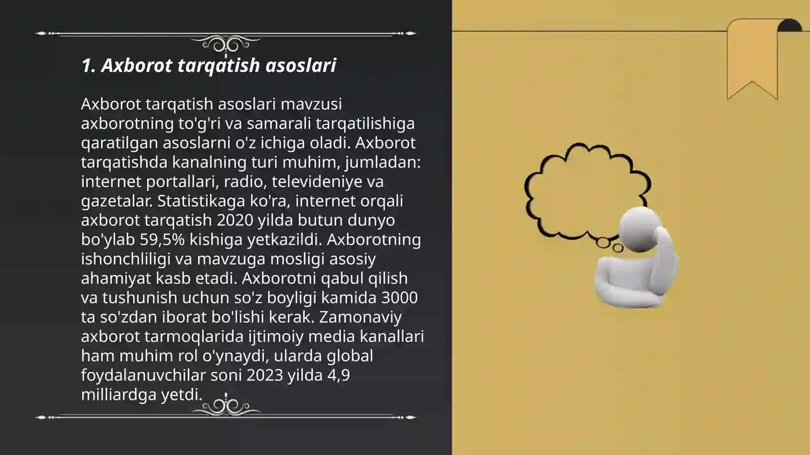 Axborot tarqatish asoslari 3