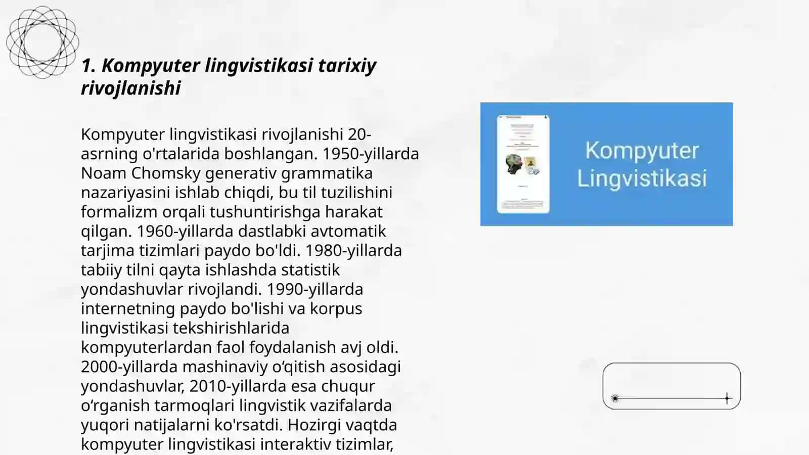 Kompyuter lingvistikasi taraqqiyoti va tarixi 3