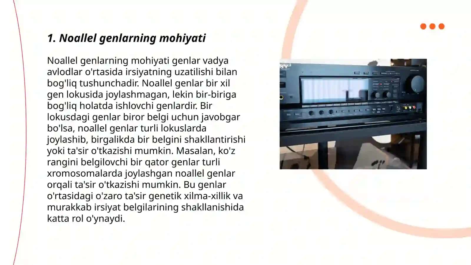 Noallel genlarning o’zaro ta’siri 3