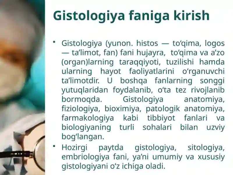 Gistologiya faniga kirish. Sitologiya 3
