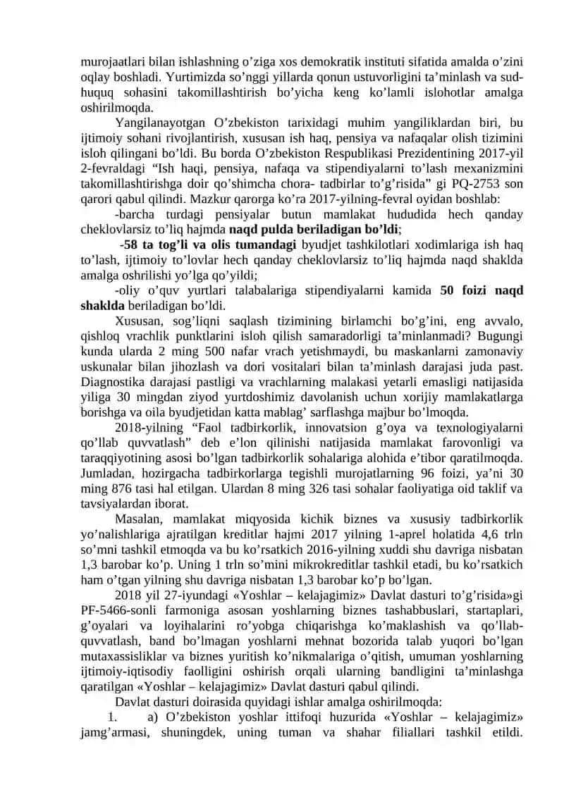 Yangi O’zbekiston strategik taraqqiyotning yangi bosqichida 3