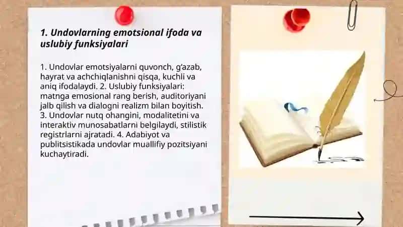 Undovlarning uslubiy imkoniyati 3