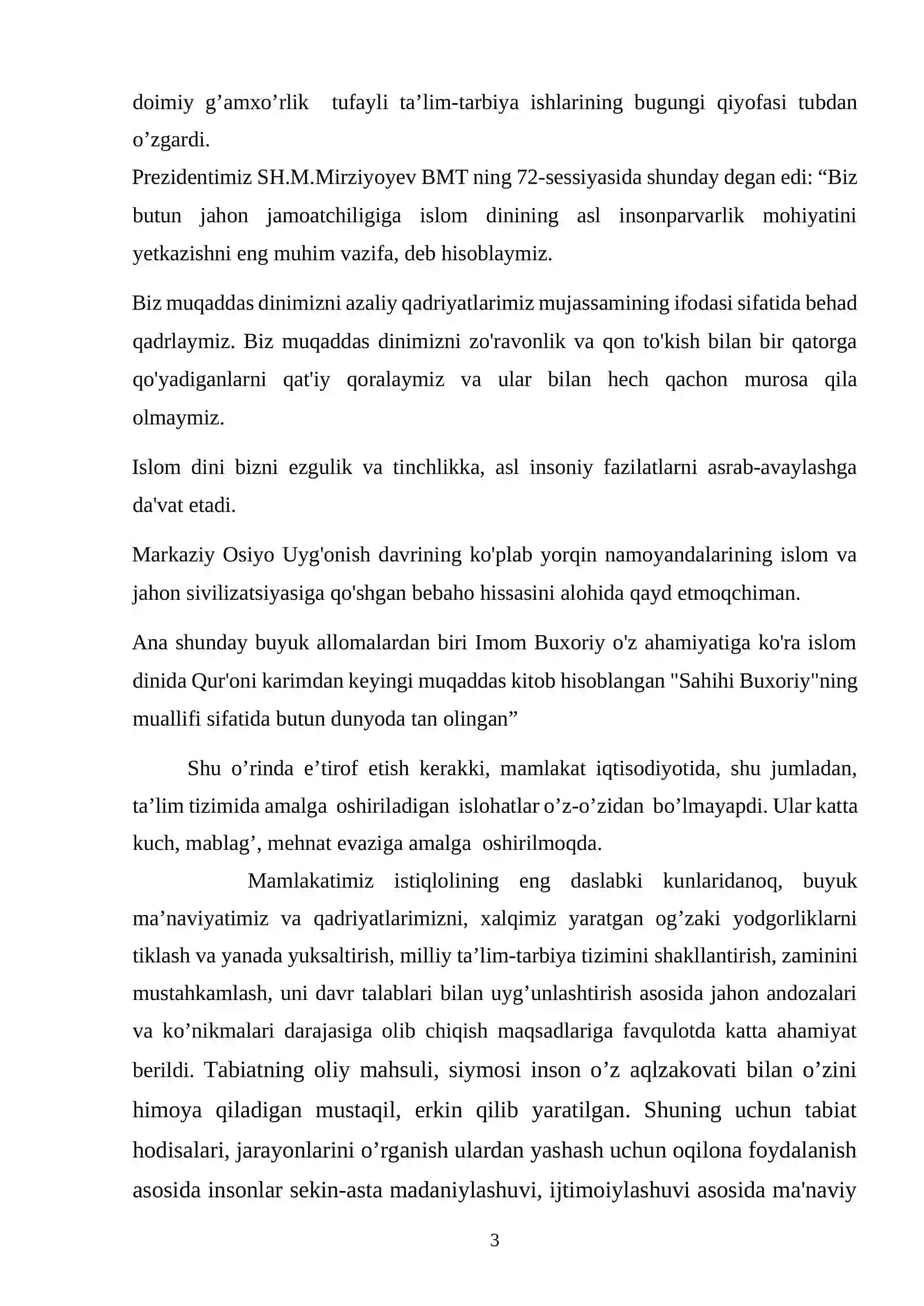 Tarixiy meroslarimizni farzand kamolotida tutgan o'rni 3