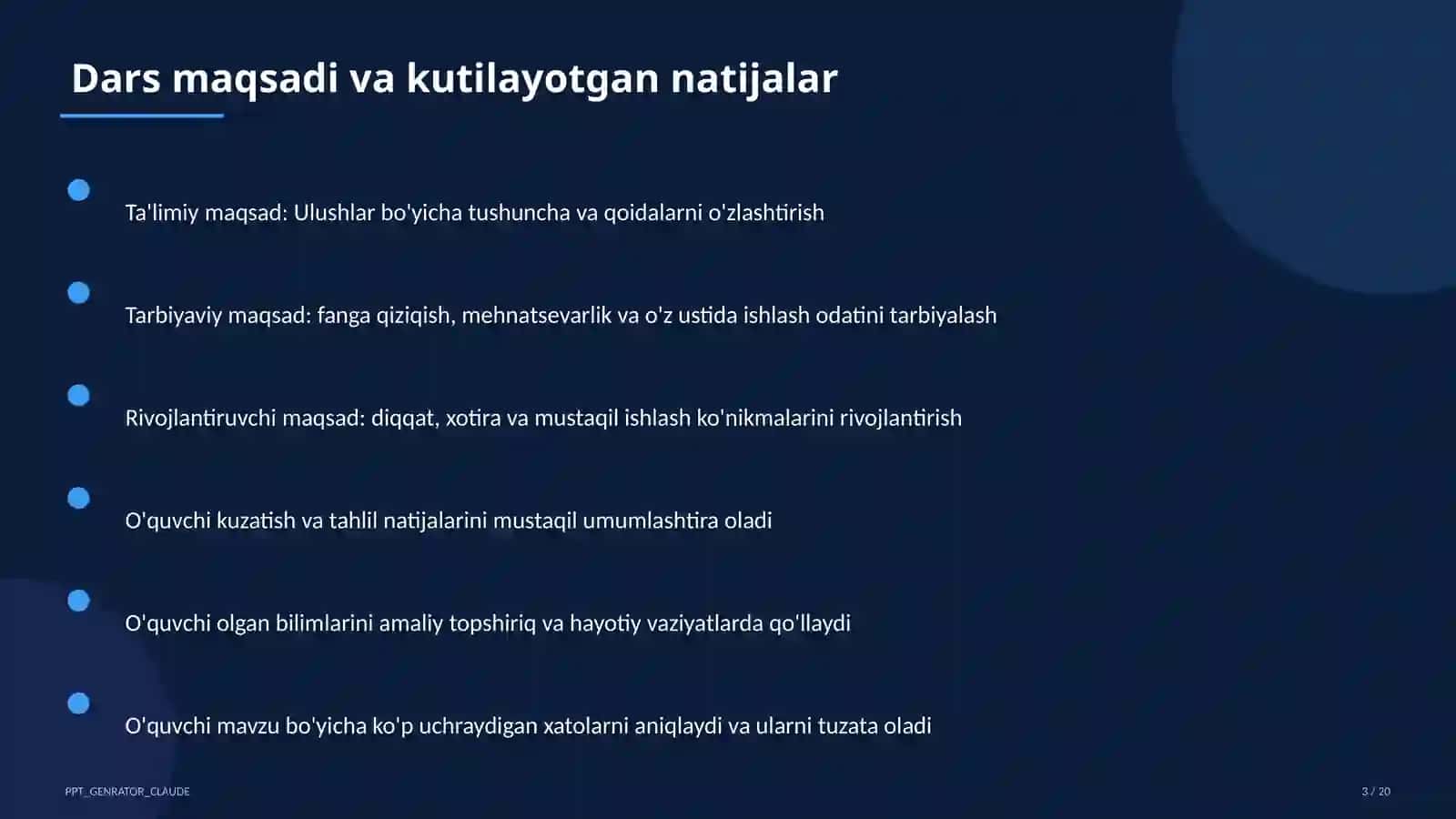 Ulushlar (3-sinf) 3