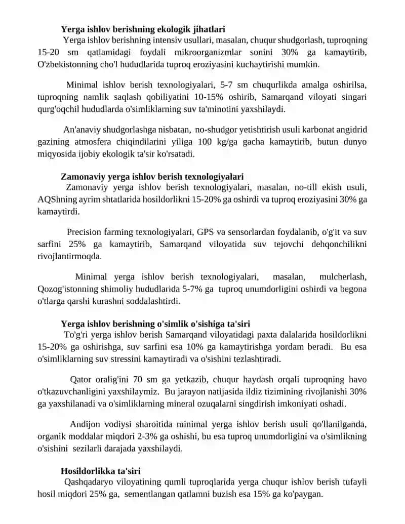 Yerga ishlov berish usuli 3